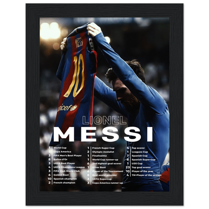 Lionel Messi - Records - Poster