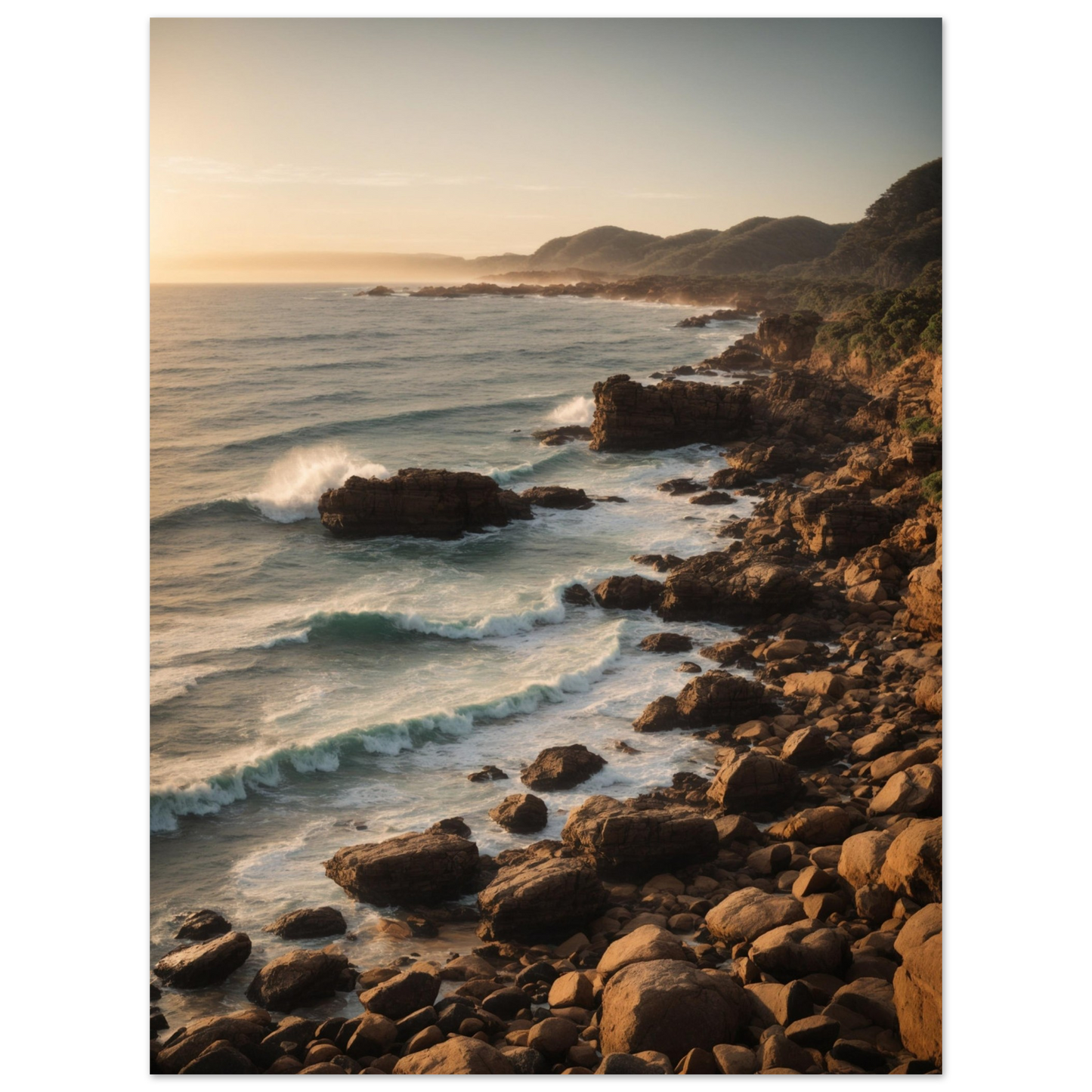 Felsen Strand - Natur - Poster