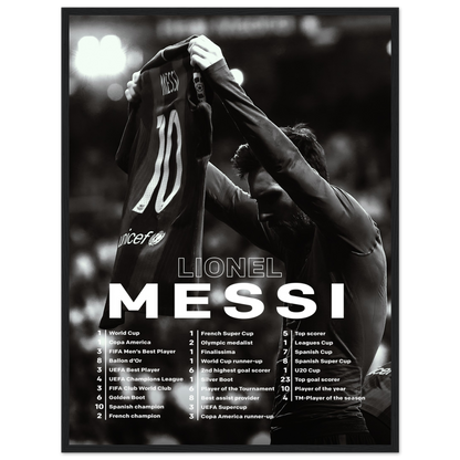 Lionel Messi - Records - Poster