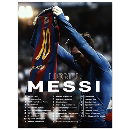 Lionel Messi - Records - Poster