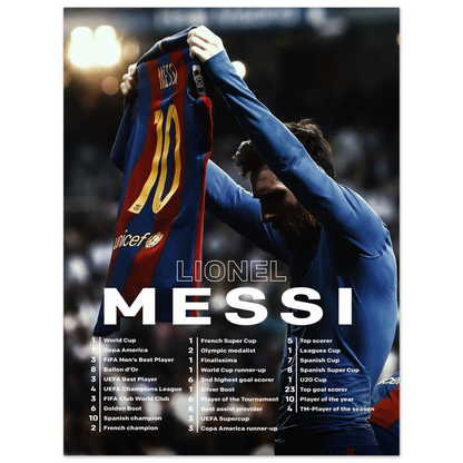 Lionel Messi - Records - Poster