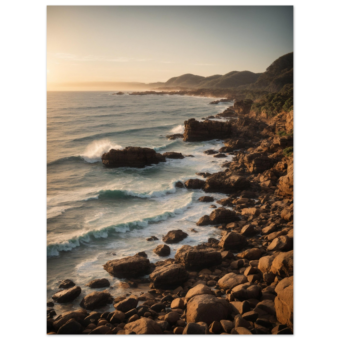 Felsen Strand - Natur - Poster