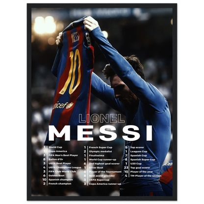 Lionel Messi - Records - Poster