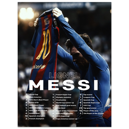 Lionel Messi - Records - Poster