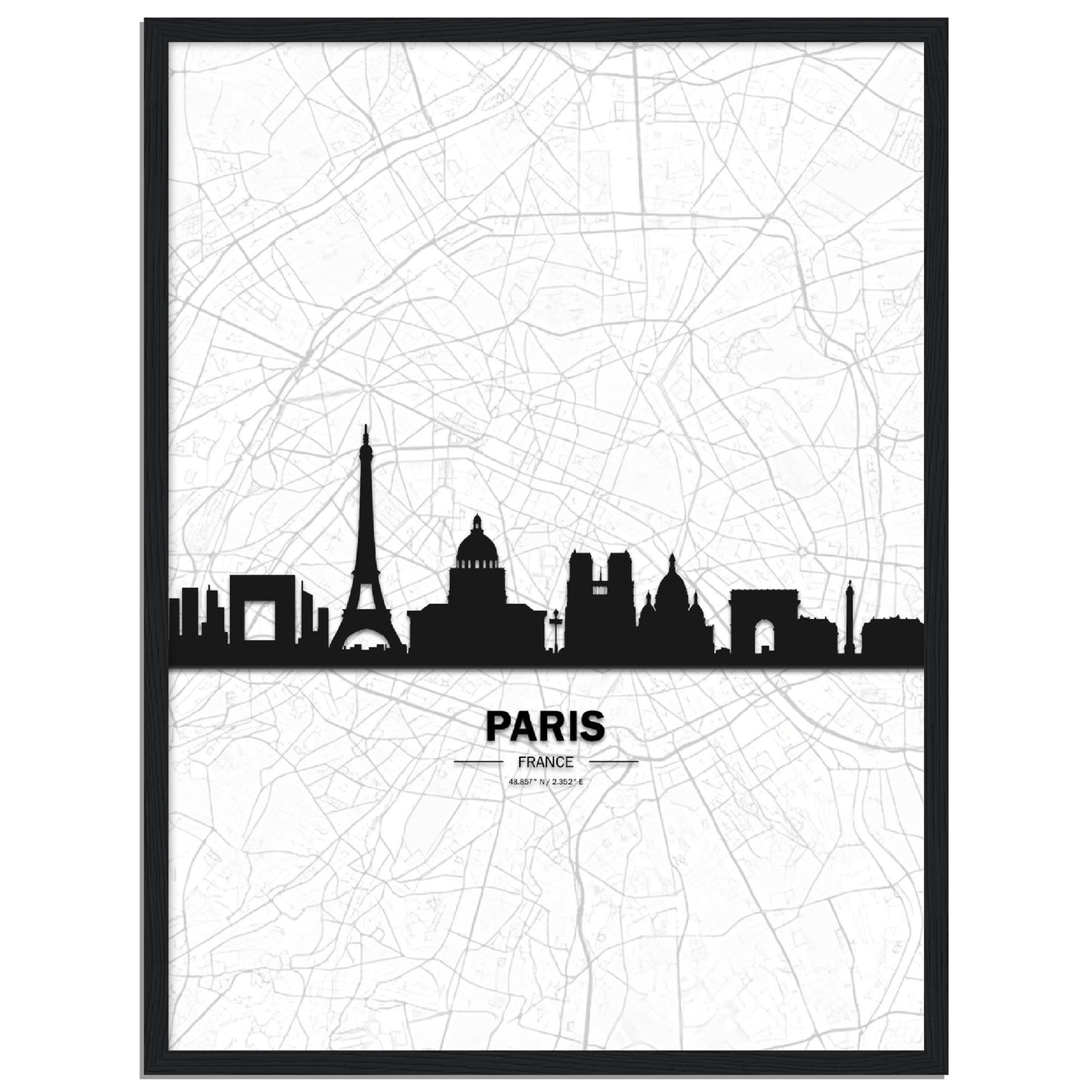 Paris skyline poster