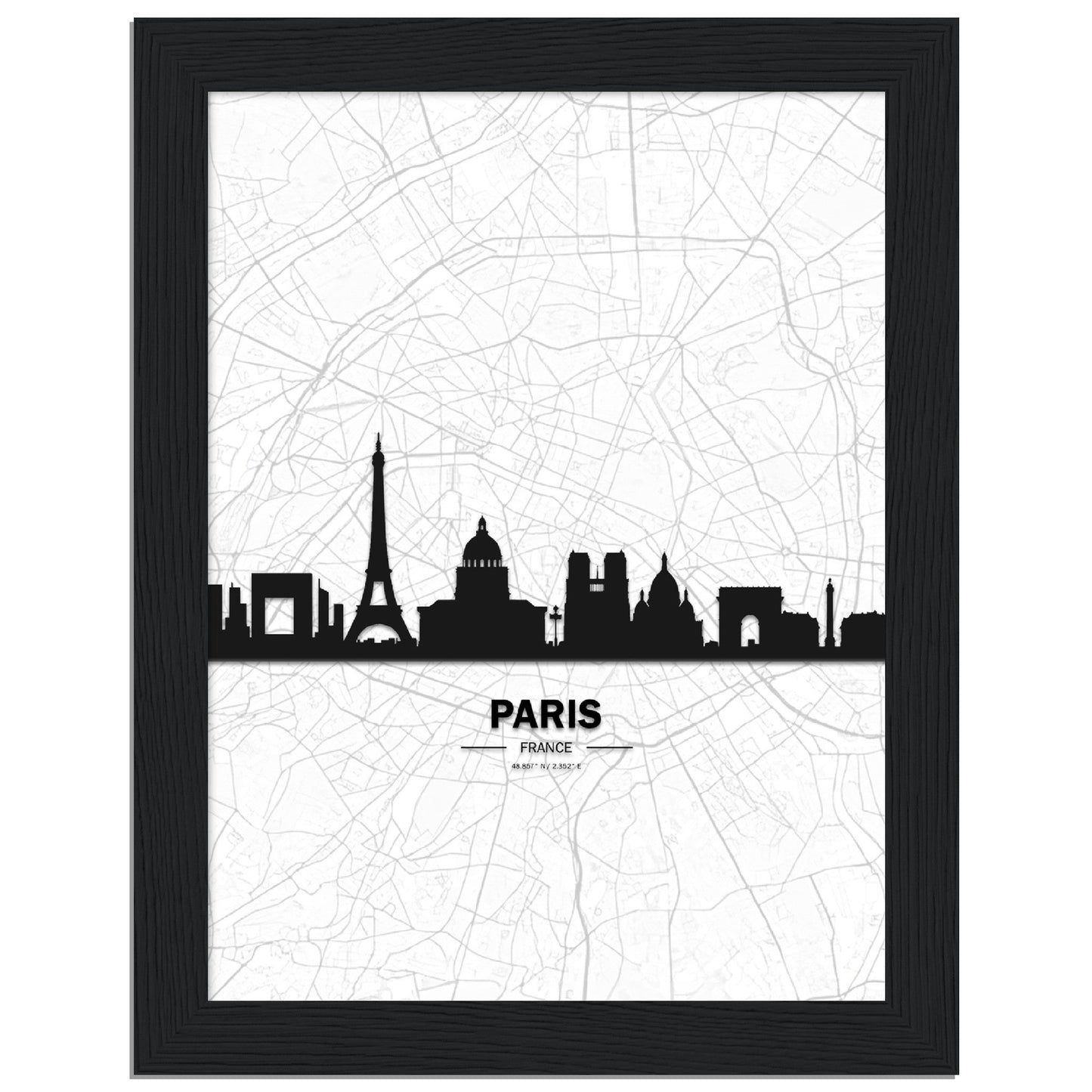 Paris skyline poster