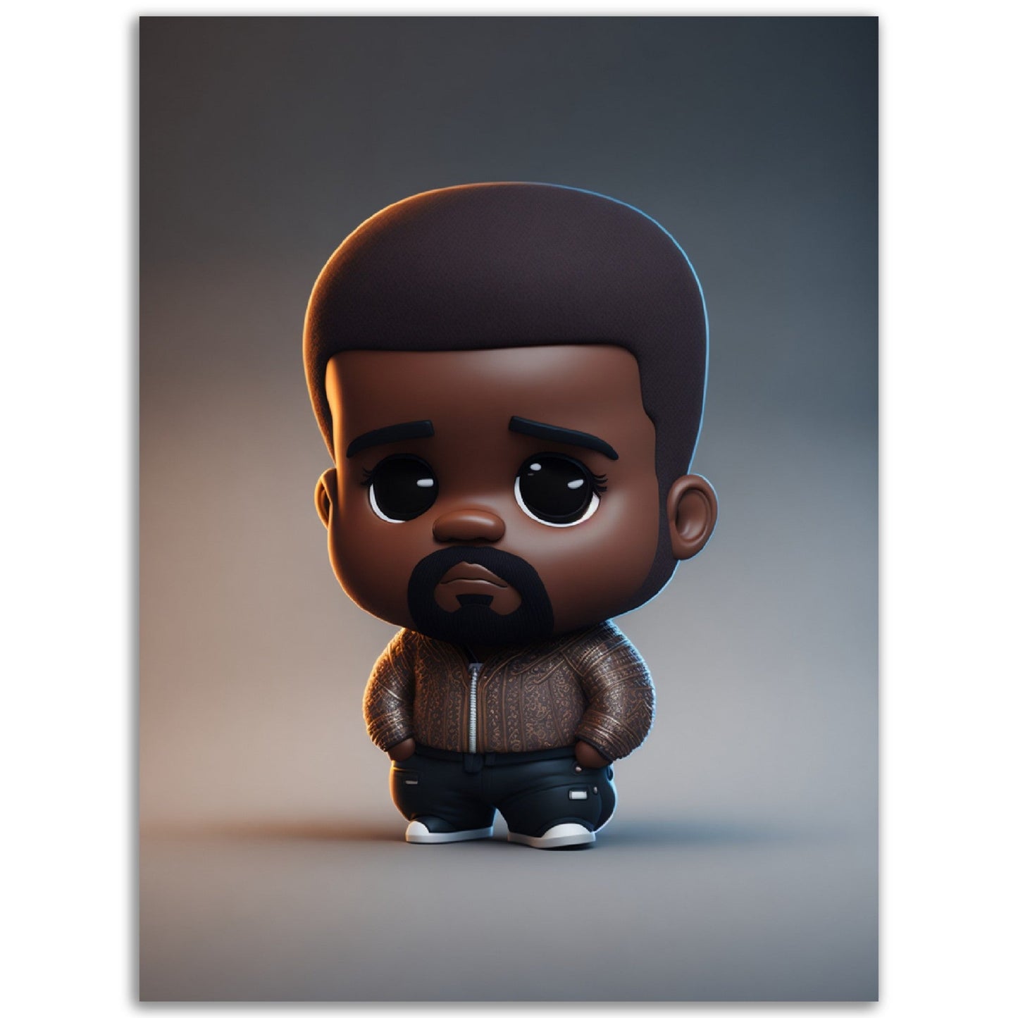 Kanye West - Cartoon Figure - Poster