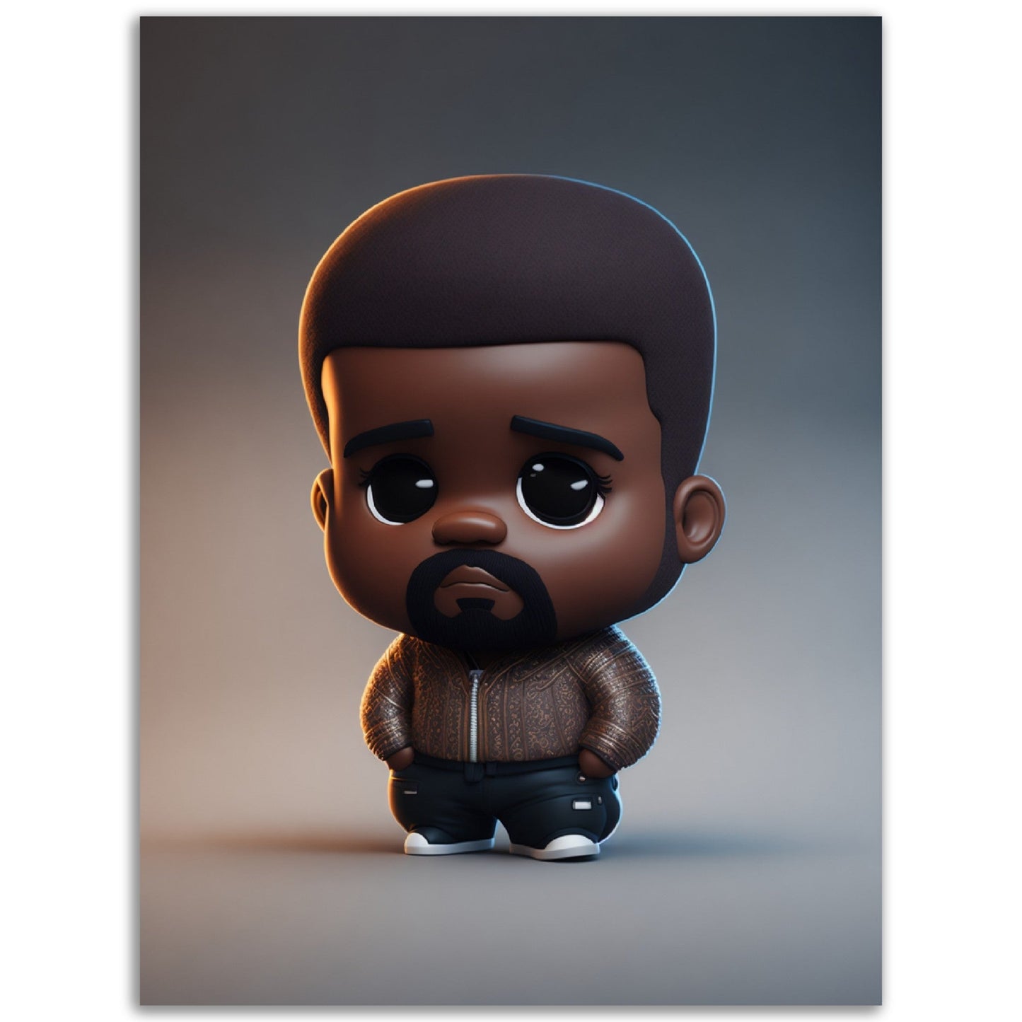 Kanye West - Cartoon Figure - Poster