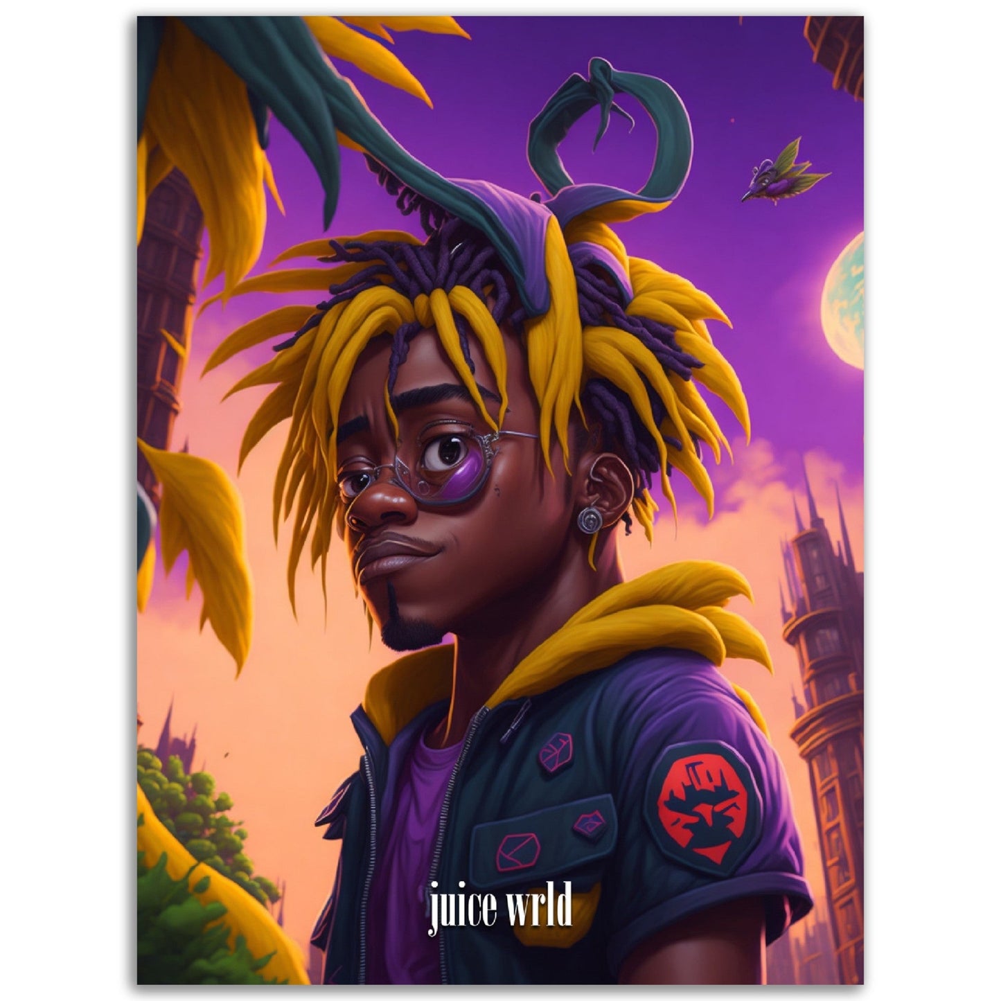 Juice WRLD - Cartoon Full Art - Poster