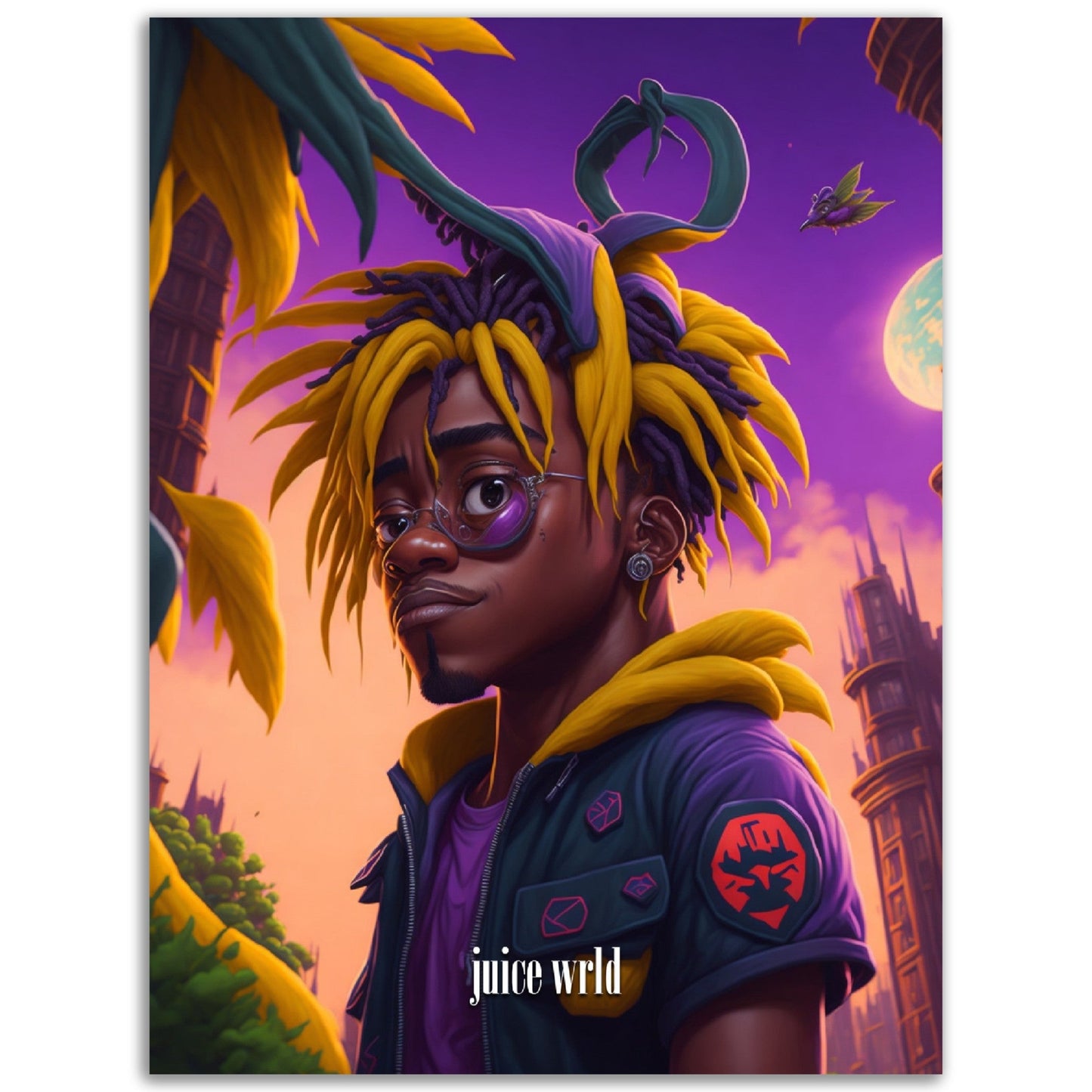 Juice WRLD - Cartoon Full Art - Poster