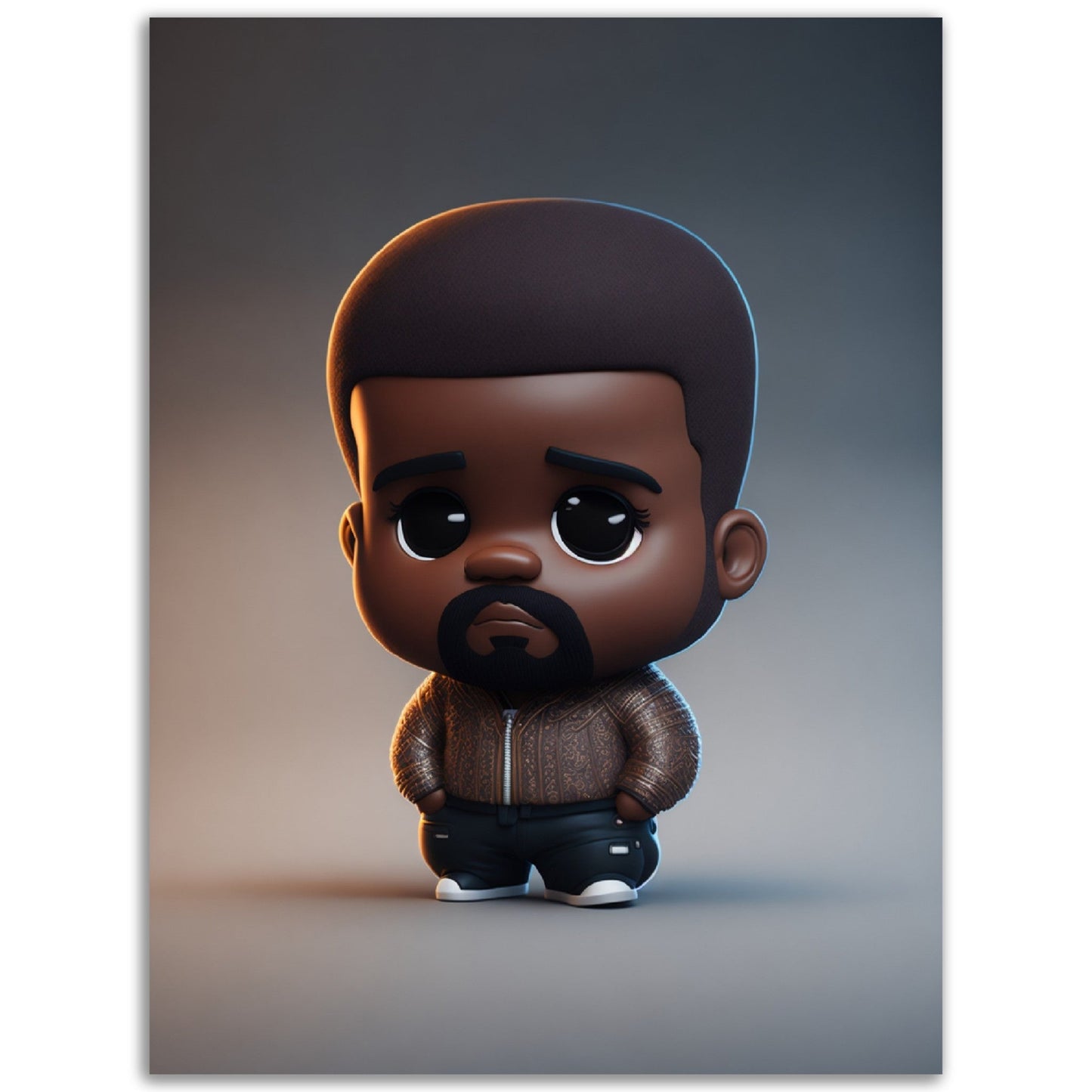 Kanye West - Cartoon Figure - Poster