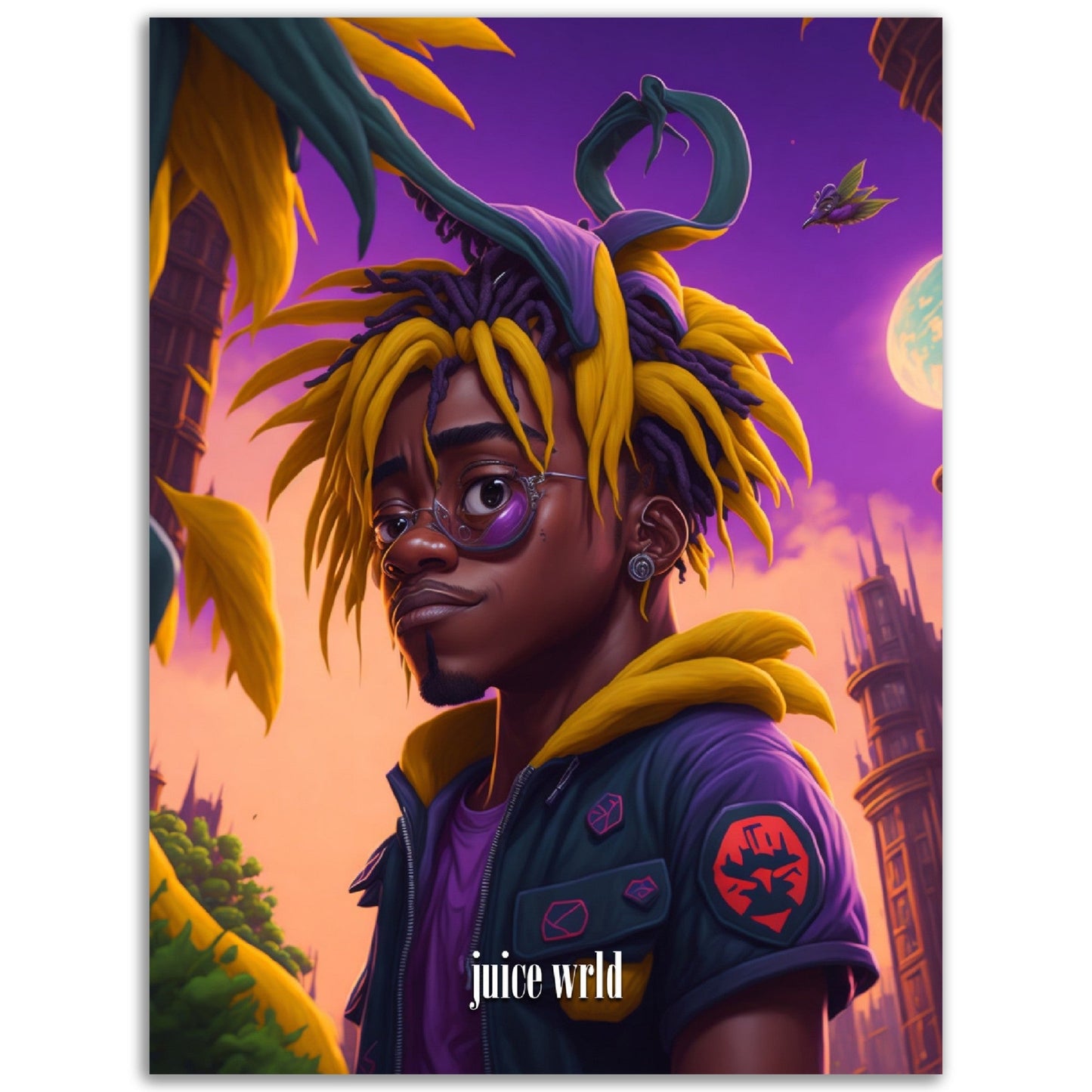 Juice WRLD - Cartoon Full Art - Poster